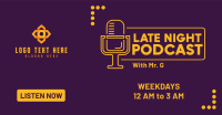 Late Night Podcast Facebook ad Image Preview