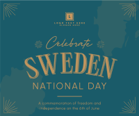 Conventional Sweden National Day Facebook Post Design