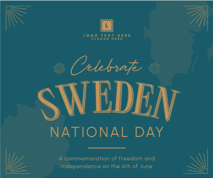 Conventional Sweden National Day Facebook post Image Preview