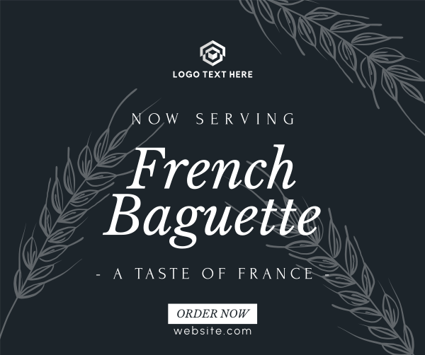 Classic French Baguette Facebook Post Design Image Preview