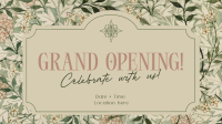 Elegant Floral Opening Facebook Event Cover Image Preview