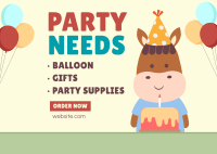Party Supplies Postcard Image Preview