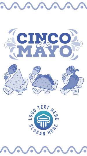 Cinco De Mayo Mascot Celebrates Facebook story Image Preview