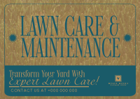 Modern Lawn Services Postcard Image Preview