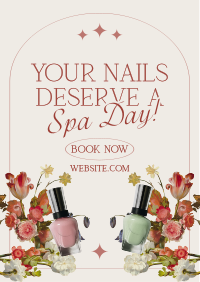 Floral Nail Services Flyer Design