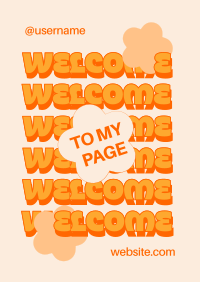 Quirky Welcome to My Page Poster Image Preview