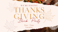 Elegant Thanksgiving Party Facebook Event Cover Design