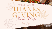 Elegant Thanksgiving Party Facebook Event Cover Image Preview