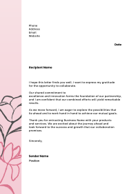 Floral Brush Outline Letterhead Image Preview