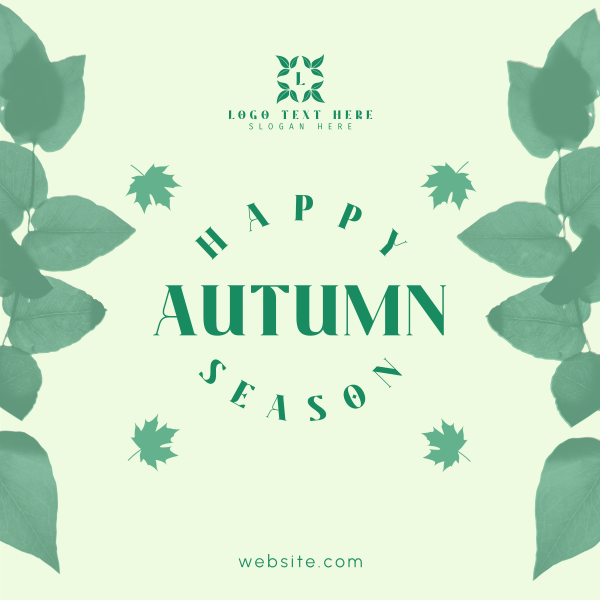 Autumn Season Leaves Instagram Post Design Image Preview