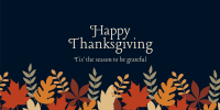 Thanksgiving Autumn Leaves Twitter post Image Preview