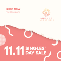 Singles' Day Ripped Linkedin Post Image Preview