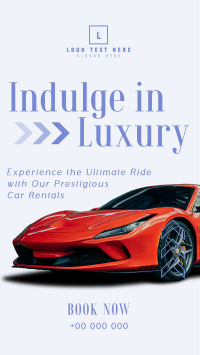 Luxurious Car Rental Service YouTube short Image Preview