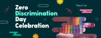 Playful Zero Discrimination Celebration Facebook Cover Design