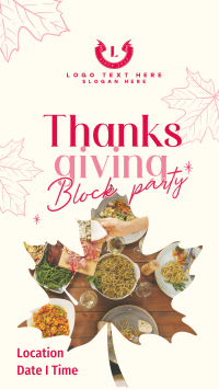 Thanksgiving Block Party Instagram story Image Preview