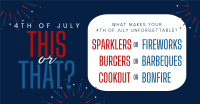 4th of July This or That Facebook ad Image Preview