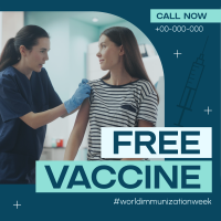 Free Vaccine Week Instagram post Image Preview