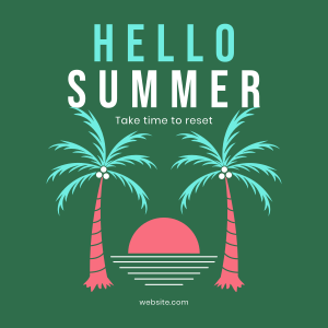 Time For Summer Instagram post Image Preview