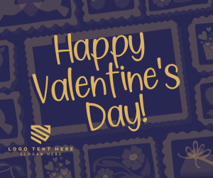 Rustic Retro Valentines Greeting Facebook post Image Preview