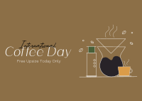 Minimalist Coffee Shop Postcard Image Preview