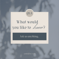 Aesthetic Q&A Instagram post Image Preview
