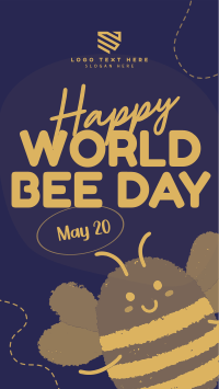 Modern Celebrating World Bee Day TikTok video Image Preview