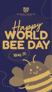 Modern Celebrating World Bee Day TikTok Video Image Preview