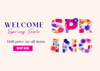Modern Spring Sale Postcard Image Preview