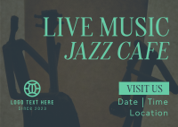 Cafe Jazz Postcard Design