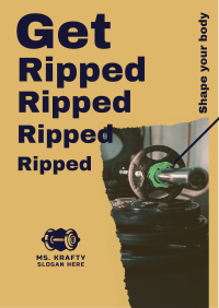 Fitness Gym Ripped Poster Image Preview