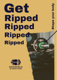 Fitness Gym Ripped Poster Design