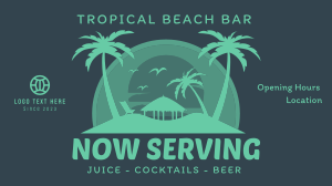 Tropical Beach Bar YouTube Video Image Preview