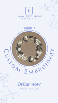 Custom Made Embroidery Facebook Story Design