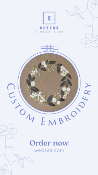 Custom Made Embroidery Facebook story Image Preview