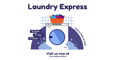 Laundry Express Facebook ad Image Preview