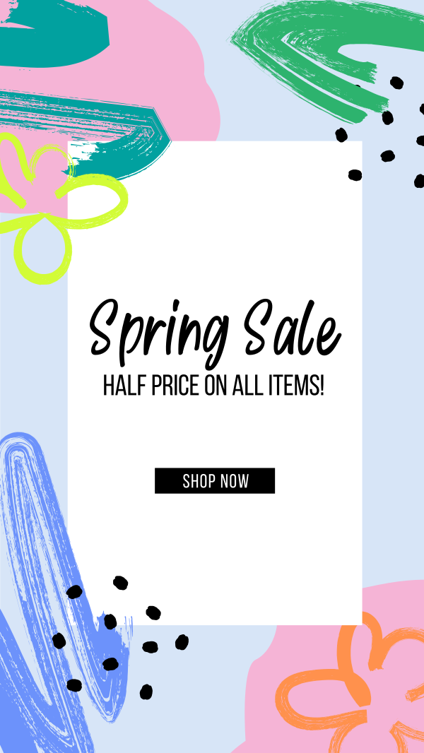 Colorful Spring Sale Instagram Story Design Image Preview