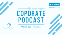 Corporate Podcast Facebook Event Cover Design