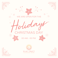 Open On Holidays Instagram post Image Preview