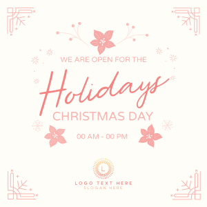 Open On Holidays Instagram post Image Preview