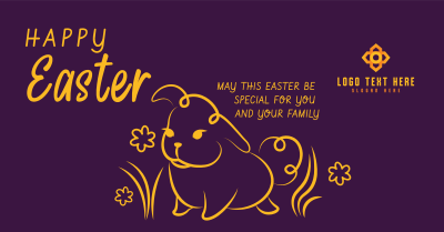 Easter Bunny Greeting Facebook ad Image Preview
