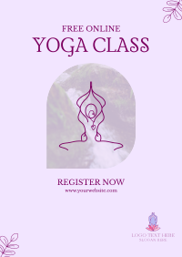 Online Yoga Class Poster Design