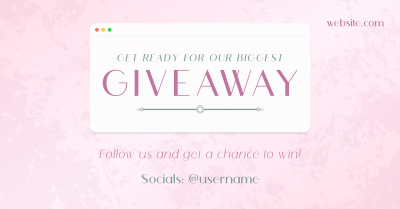 Elegant Chic Giveaway Facebook ad Image Preview