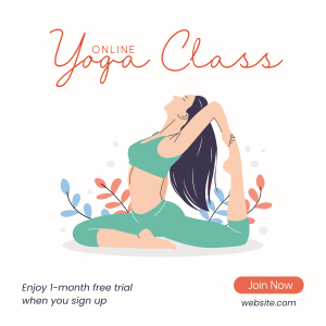 Online Yoga Class Instagram post