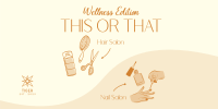 This or That Wellness Salon Twitter Post Design