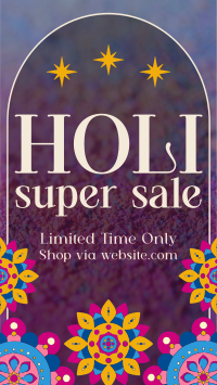 Holi Sale Patterns Instagram Reel Design