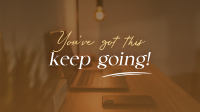 Keep Going Motivational Quote Facebook Event Cover Design