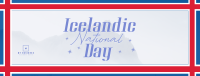 Textured Icelandic National Day Facebook Cover Image Preview