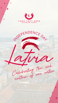 Latvia Independence Day YouTube Short Design