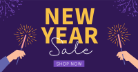 Cheers To New Year Sale Facebook Ad Design