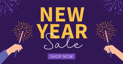 Cheers To New Year Sale Facebook ad Image Preview